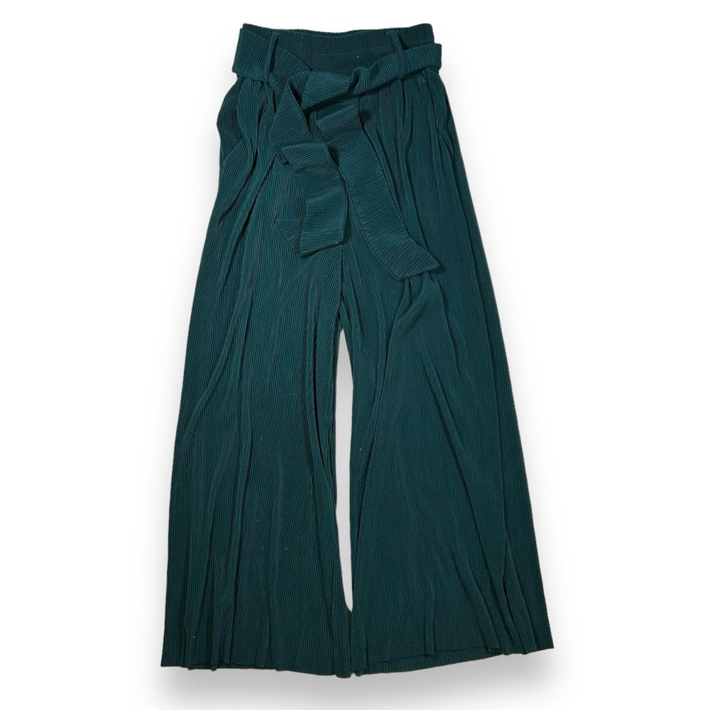& Other Stories Wide Leg Waist Tie Pants Womens 2‎ Green